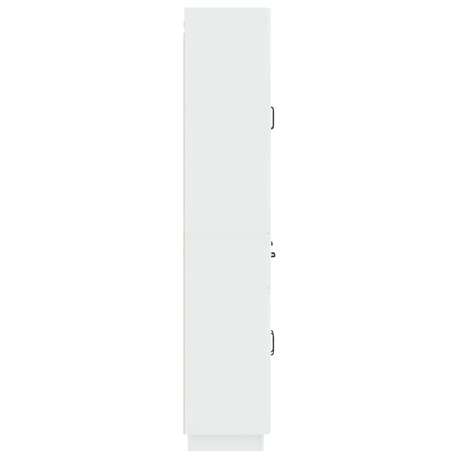 Ensemble de Meubles 2 pcs Blanc brillant Bois d'ingénierie - 6
