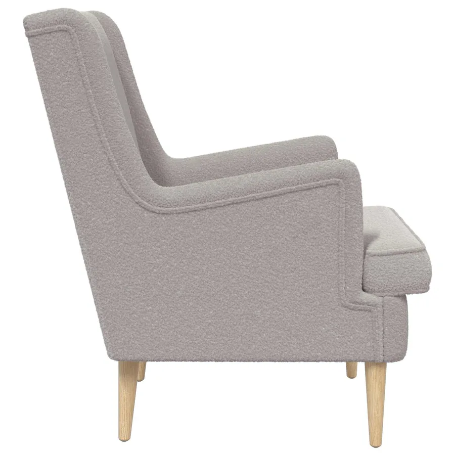 Fauteuil Gris clair Bouclé - 5