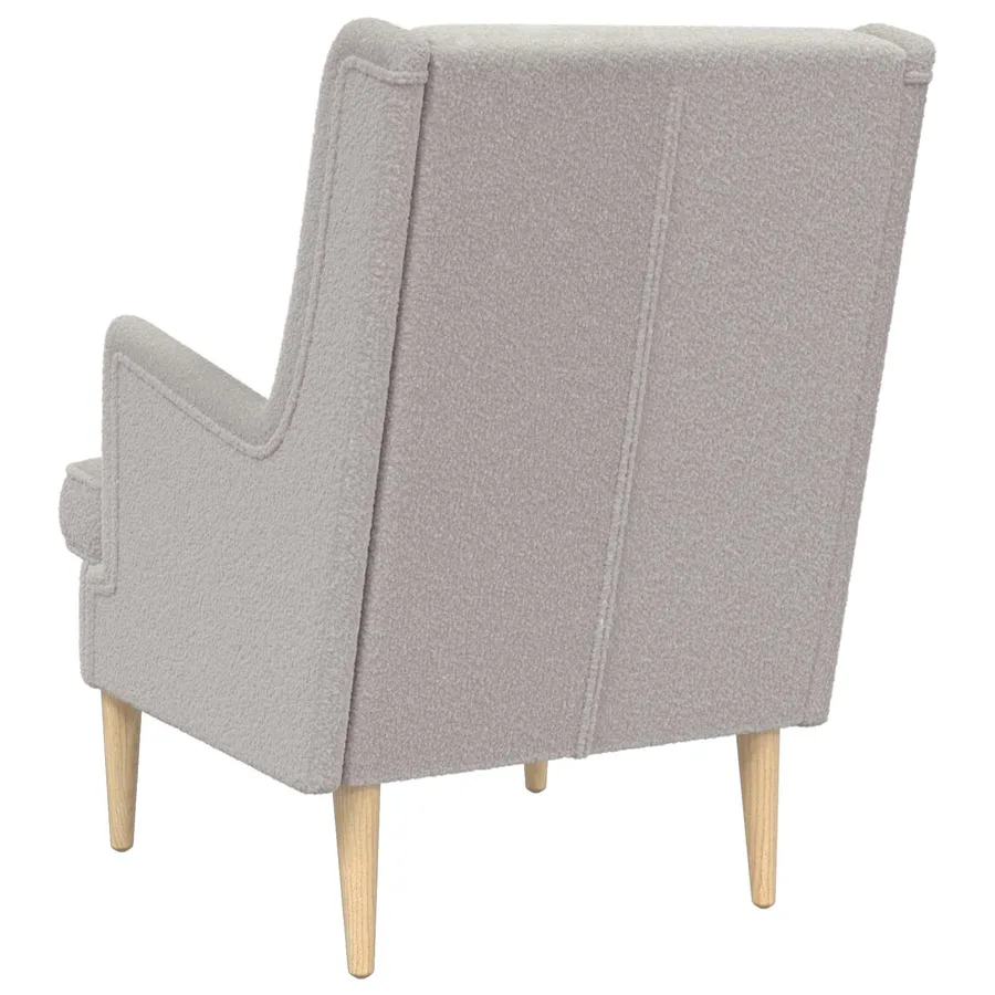 Fauteuil Gris clair Bouclé - 6