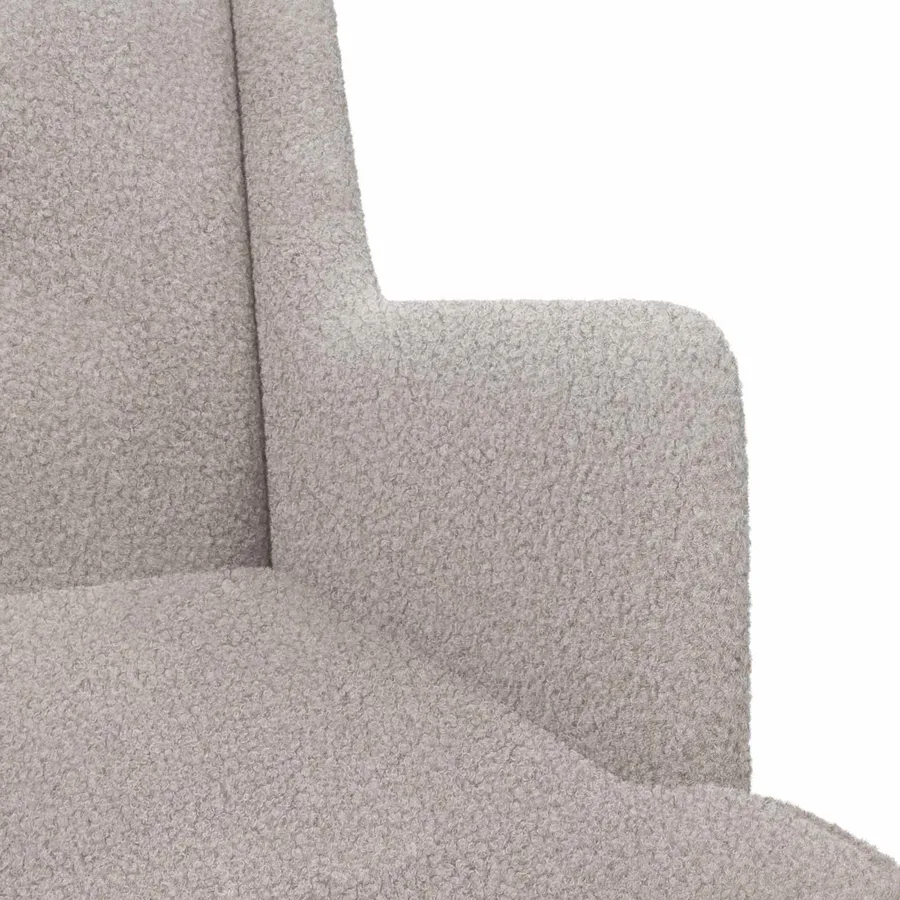 Fauteuil Gris clair Bouclé - 7