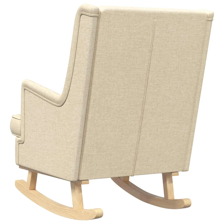Chaise à bascule Crème 62 x 80 x 85 cm tissu - 6