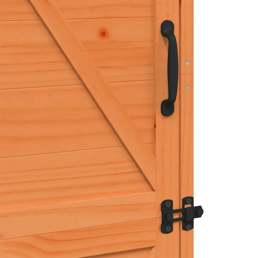 Abri de jardin Marron 59,5 x 56 x 176,5 cm Bois de Sapin Massif - 9
