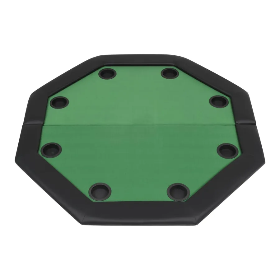 Table de poker pliable pour 8 joueurs 2 plis Octogonale Vert - 4