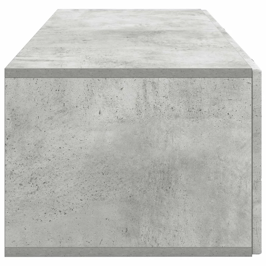 Meuble TV mural Gris béton 98 x 41 x 30 cm Bois d'ingénierie - 7