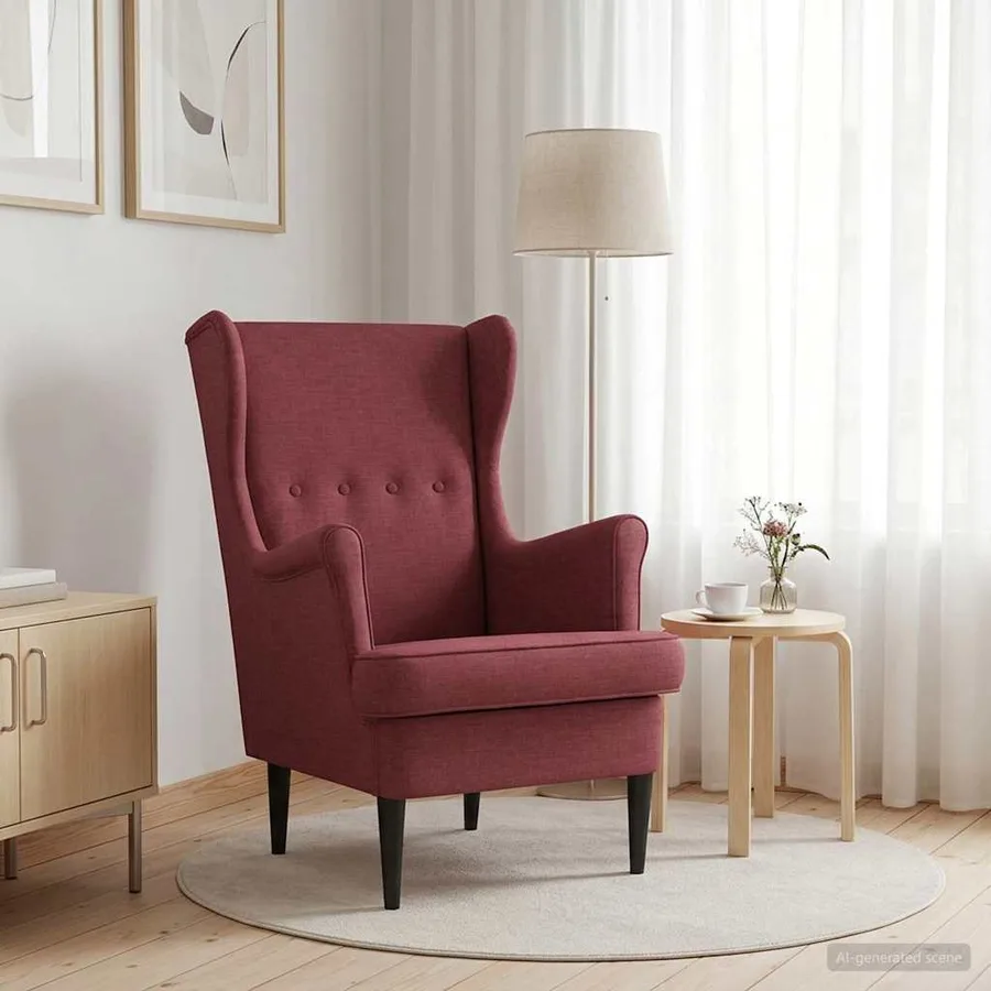 Fauteuil Bordeaux Tissu - 3