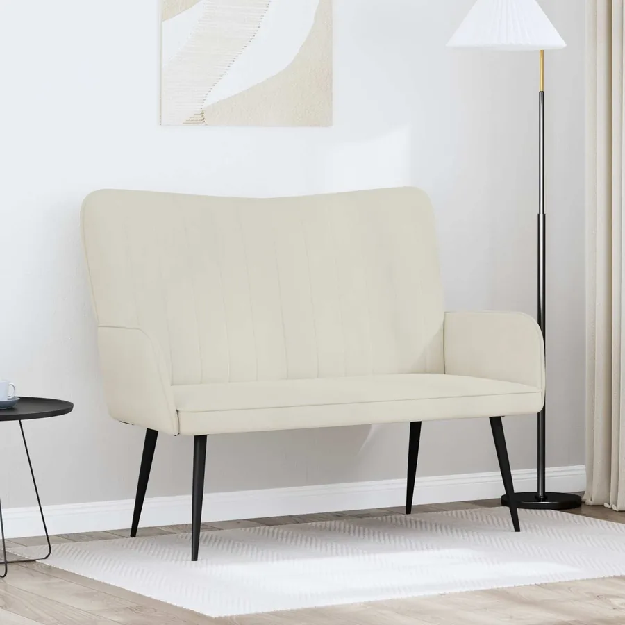Sofa 2 places Crème 115 x 61 x 87 cm Velours
