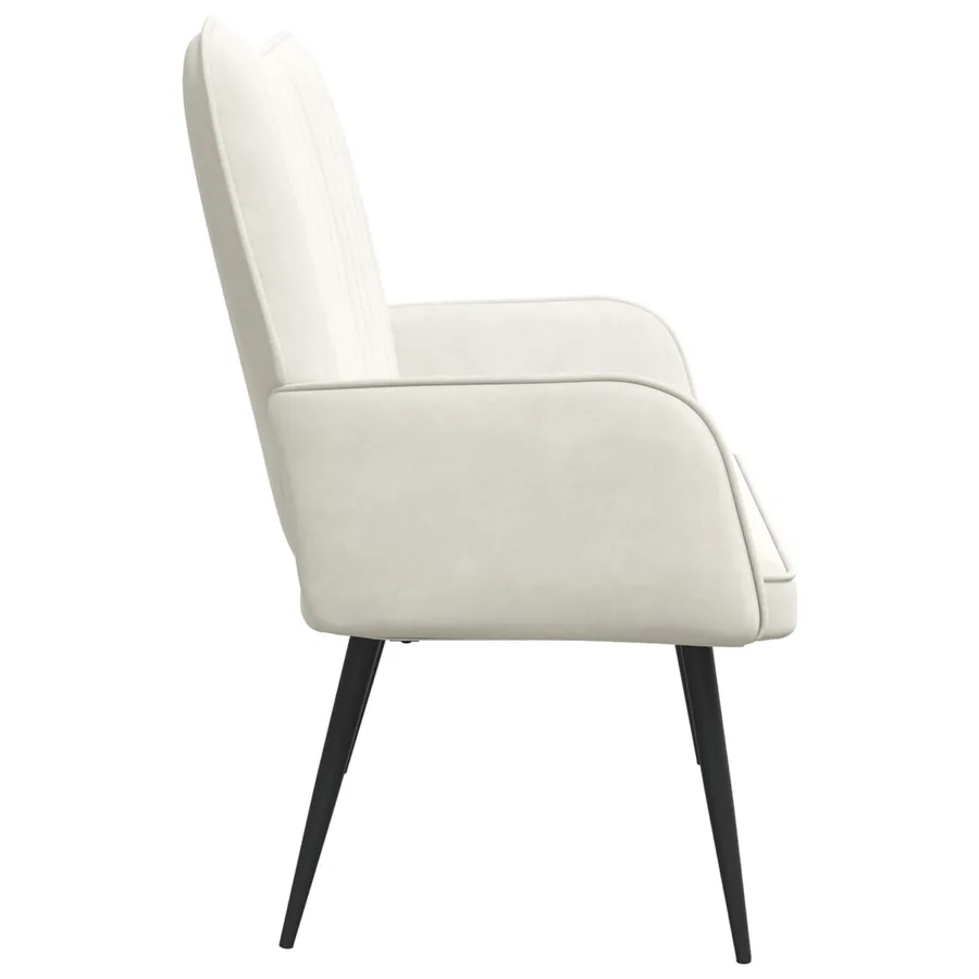Sofa 2 places Crème 115 x 61 x 87 cm Velours - 5