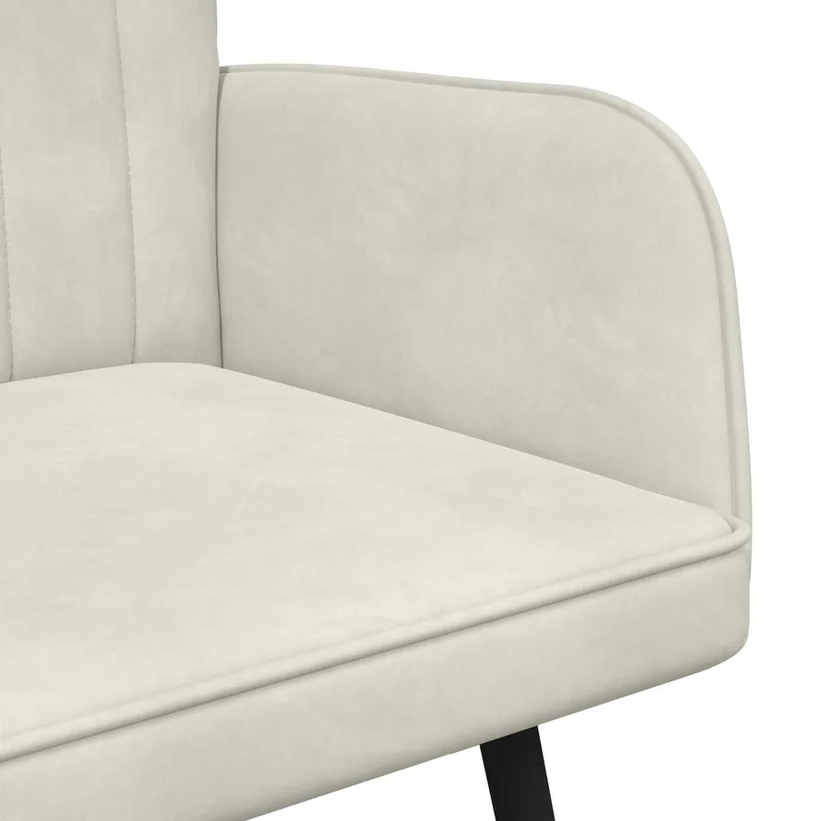Sofa 2 places Crème 115 x 61 x 87 cm Velours - 7