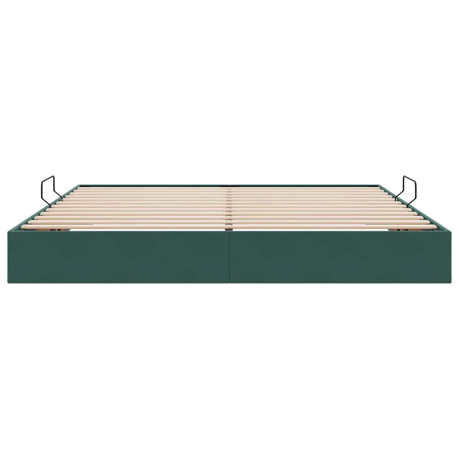 Cadre de lit ottoman Vert foncé 200 x 200 cm Velours - 7