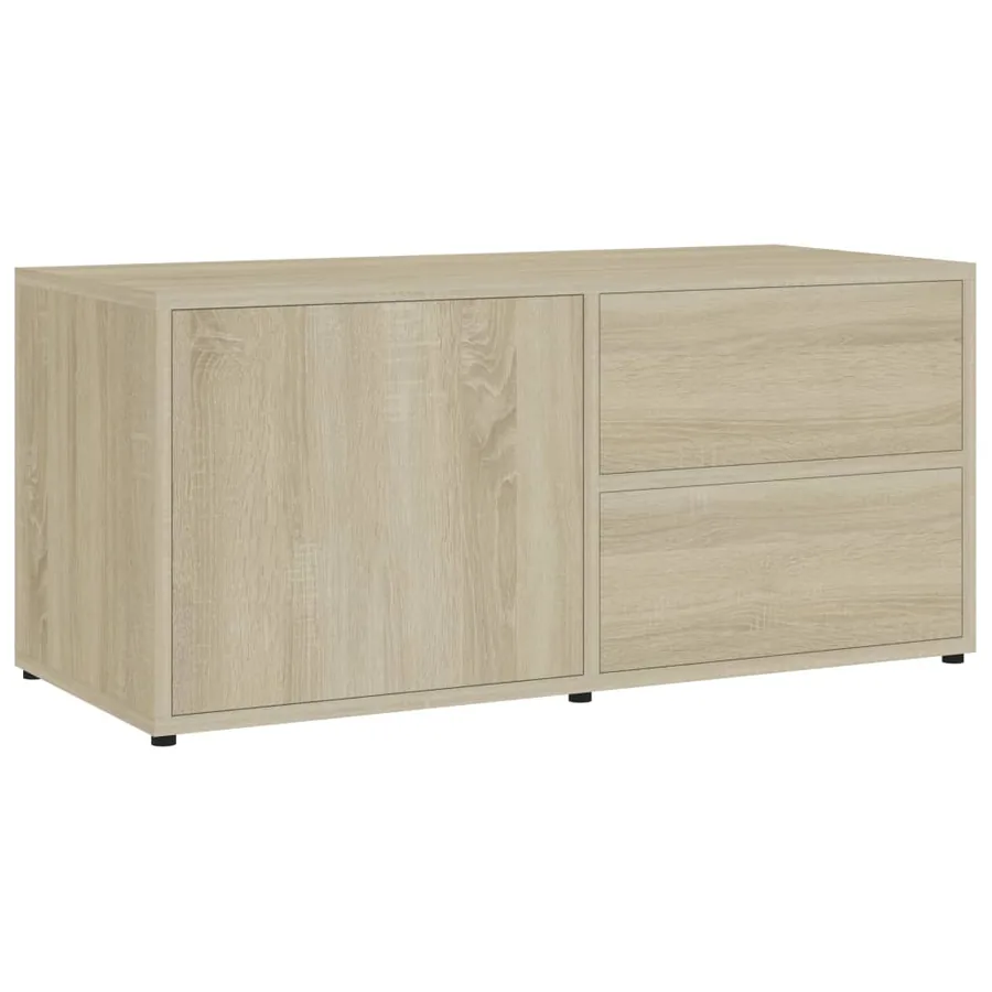Meuble TV Chêne sonoma 80x34x36 cm Bois d'ingénierie - 2