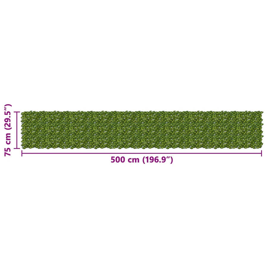 Écran de balcon avec feuilles Vert et jaune 500 x 75 cm - 5