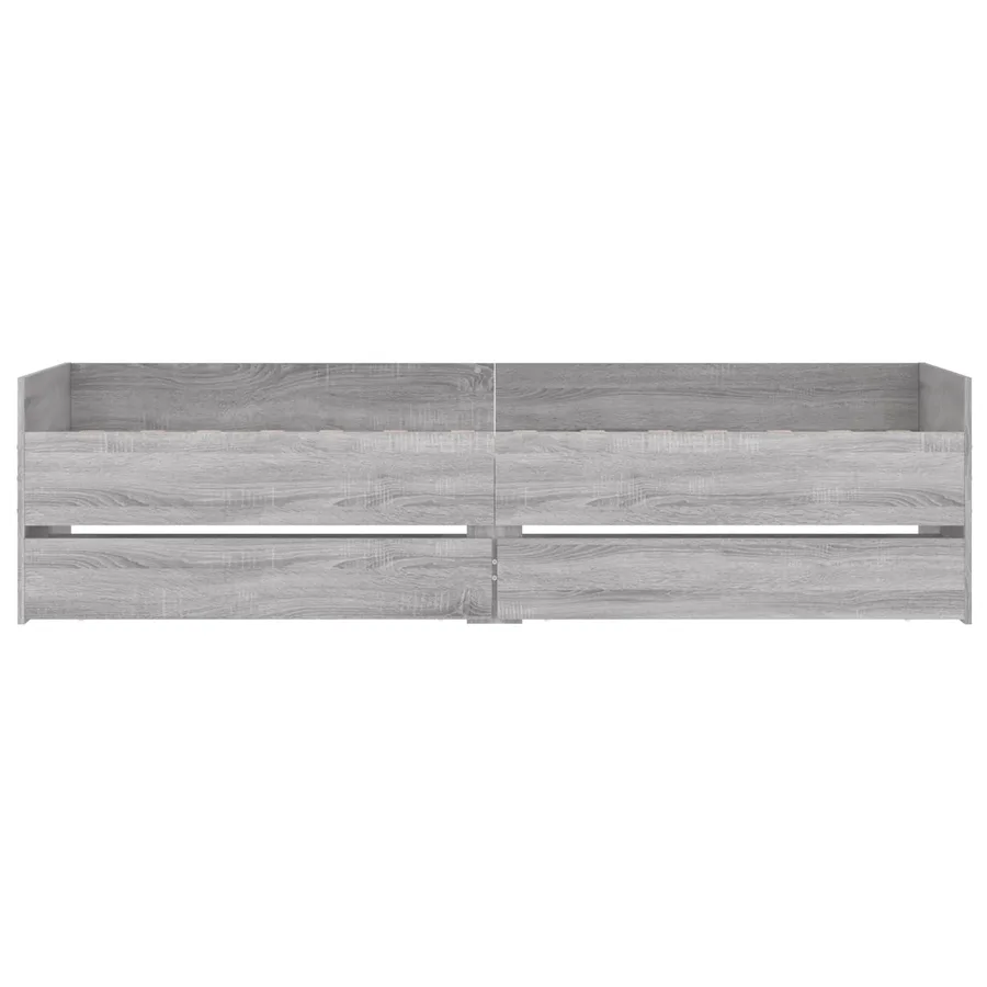 Cadre de lit avec rangement Gris béton 80 x 200 cm - 6