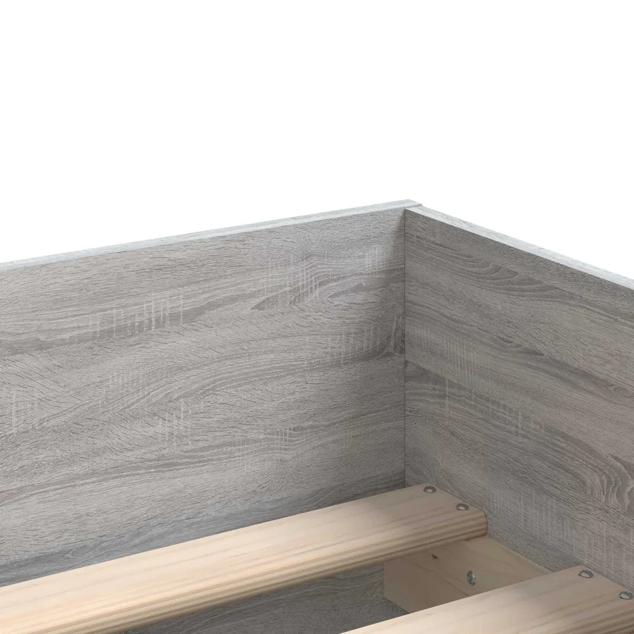 Cadre de lit avec rangement Gris béton 80 x 200 cm - 8