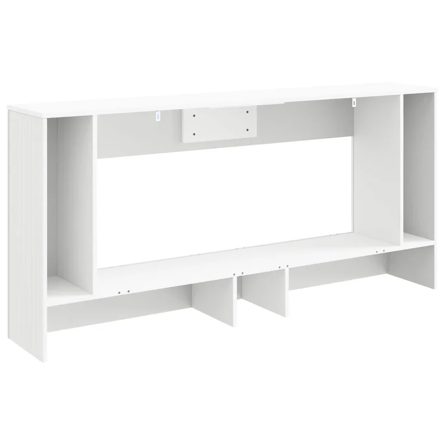 Table console Rayé Blanc 155 x 29 x 74 cm Bois d’ingénierie - 7