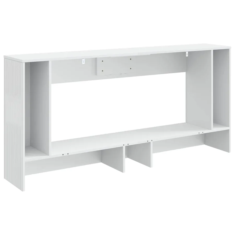 Table console Blanc Brillant 155 x 29 x 74 cm Bois d’ingénierie - 7