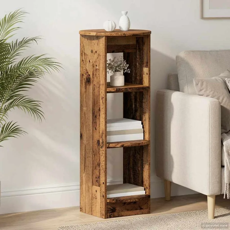 Meuble d'appoint Bois ancien 40 x 40 x 100 cm Bois d’ingénierie