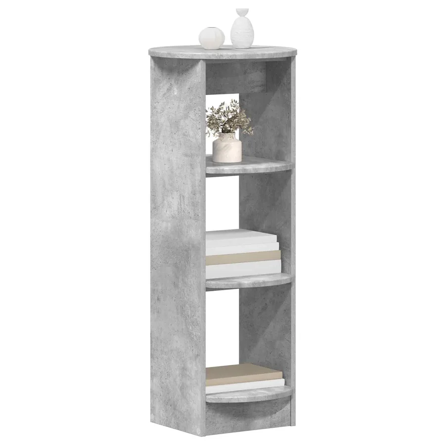Meuble d'appoint Gris Béton 40 x 40 x 100 cm Bois d’ingénierie - 3