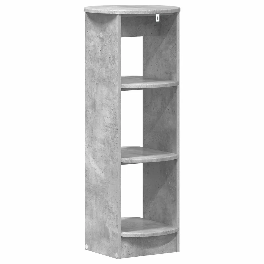 Meuble d'appoint Gris Béton 40 x 40 x 100 cm Bois d’ingénierie - 6