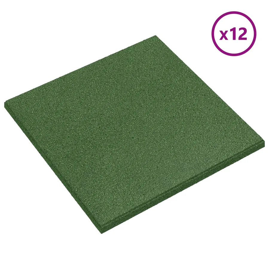 Dalles de Protection Anti-Chute 12 pcs Vert 50 x 50 cm - 2