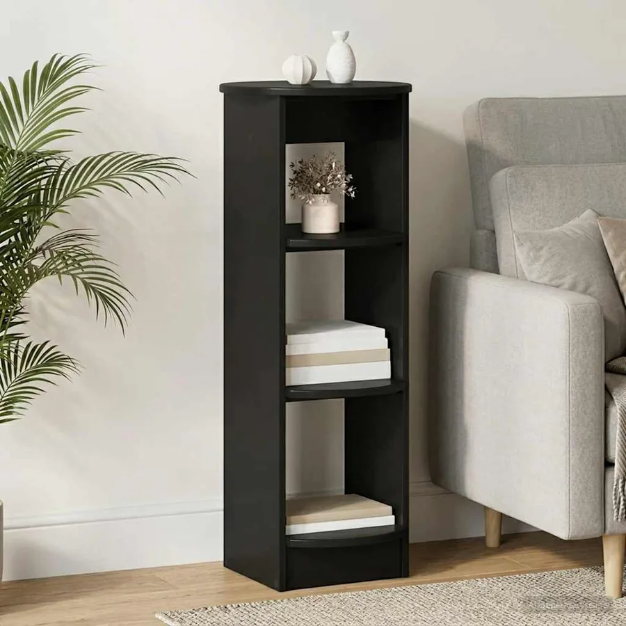 Meuble d'appoint Noir 40 x 40 x 100 cm Bois d’ingénierie