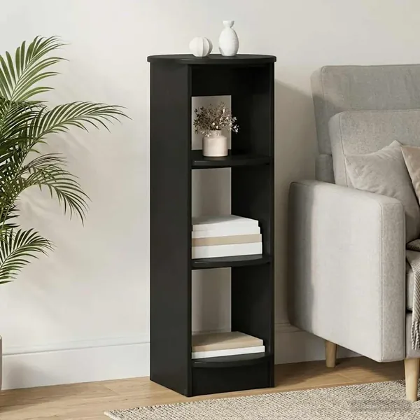Meuble d'appoint Noir 40 x 40 x 100 cm Bois d’ingénierie