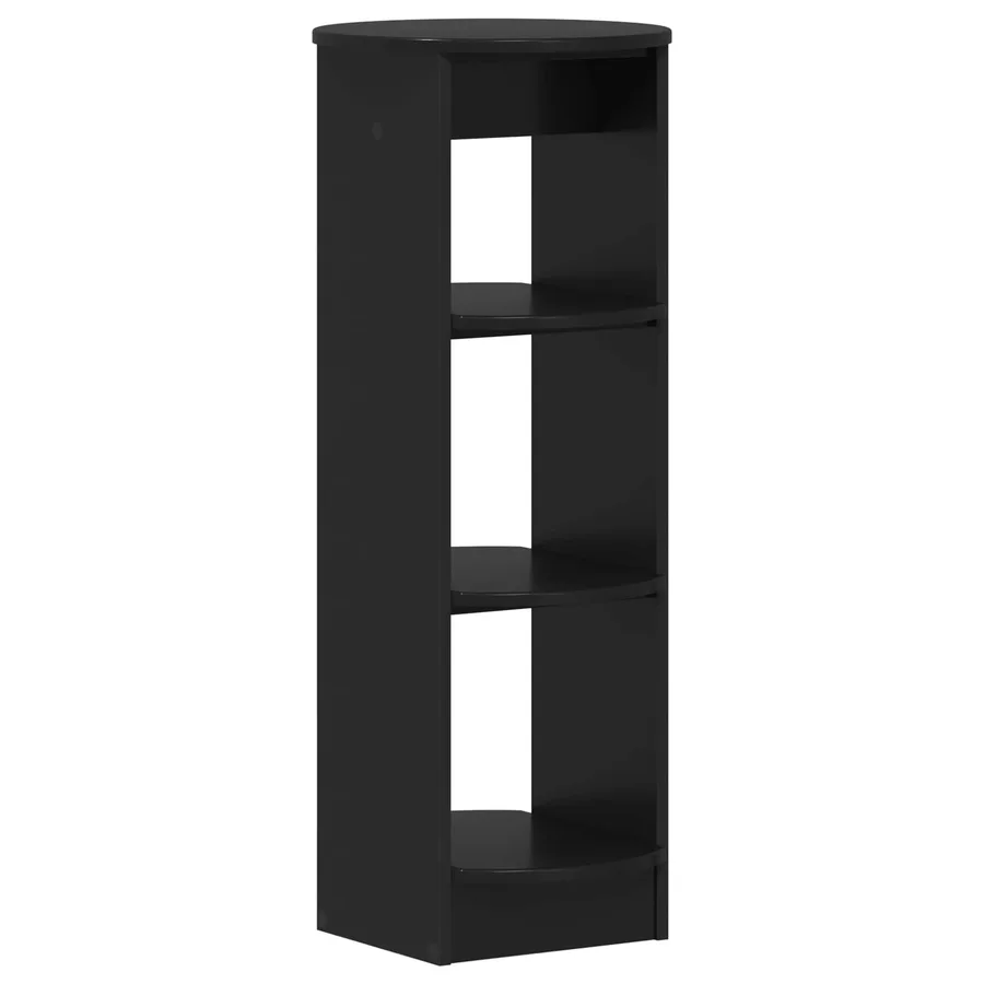 Meuble d'appoint Noir 40 x 40 x 100 cm Bois d’ingénierie - 2