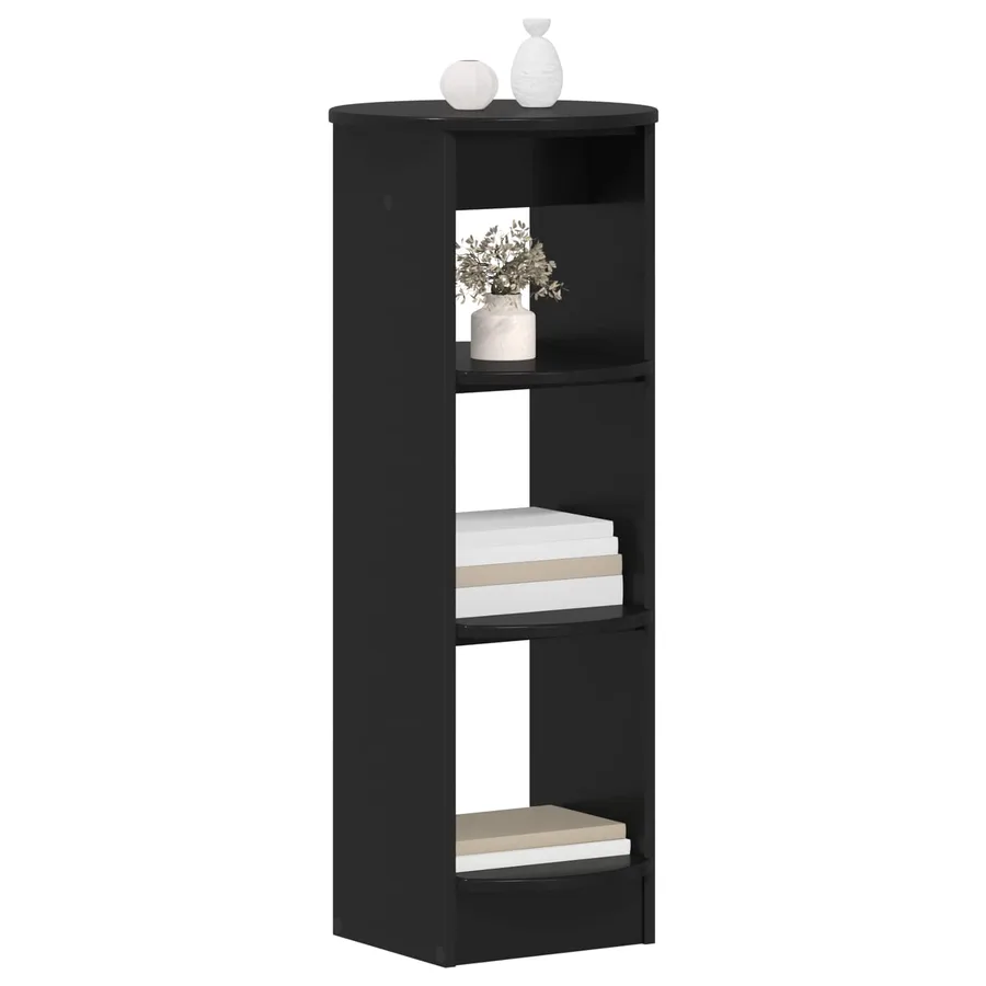 Meuble d'appoint Noir 40 x 40 x 100 cm Bois d’ingénierie - 3