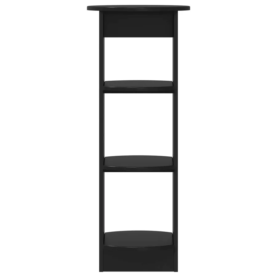 Meuble d'appoint Noir 40 x 40 x 100 cm Bois d’ingénierie - 4