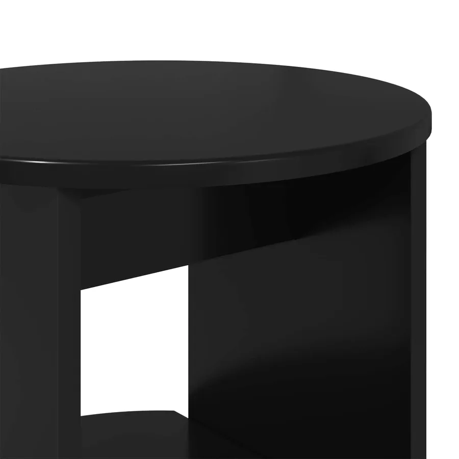 Meuble d'appoint Noir 40 x 40 x 100 cm Bois d’ingénierie - 8