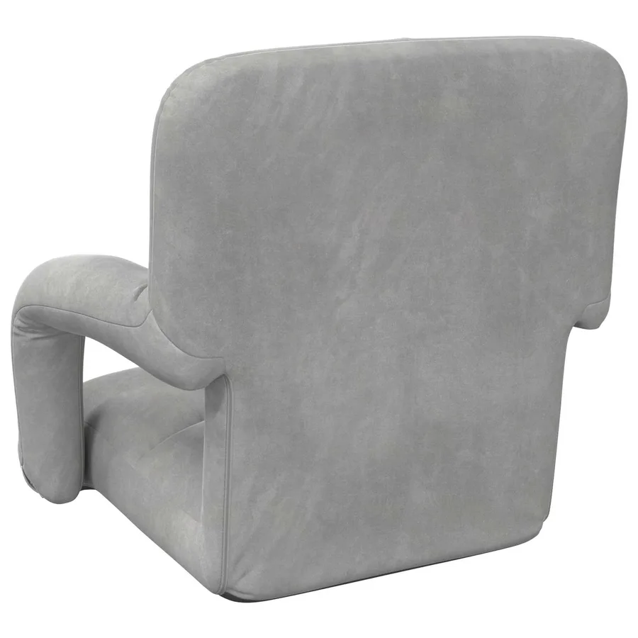 Fauteuil de sol ajustable Gris clair Velours - 6