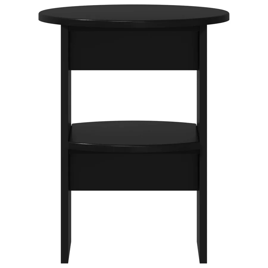 Meuble d'appoint 2 pcs Noir Ø40 x 50 cm Bois d’ingénierie - 6