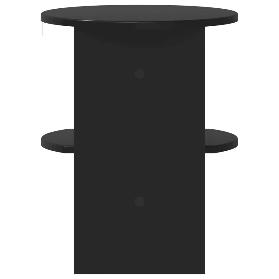 Meuble d'appoint 2 pcs Noir Ø40 x 50 cm Bois d’ingénierie - 7