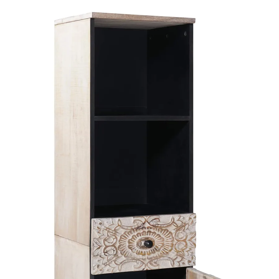 Armoire de salle de bain avec tiroir Blanc 38 x 33,5 x 160 cm - 6