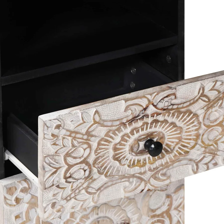 Armoire de salle de bain avec tiroir Blanc 38 x 33,5 x 160 cm - 7