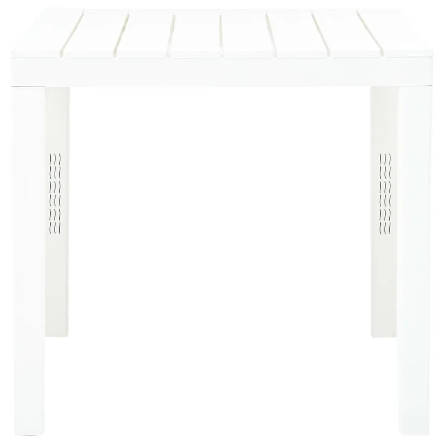 Table de jardin Blanc 78x78x72 cm Plastique - 3