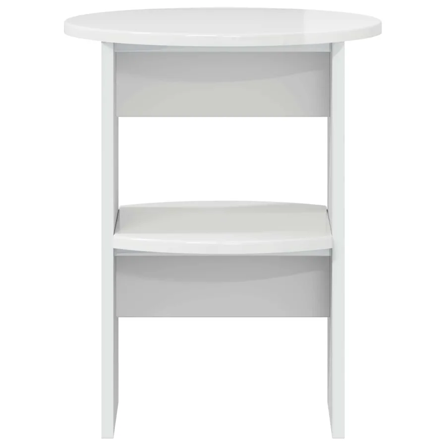 Meuble d'appoint 2 pcs Blanc Brillant Ø40 x 50 cm - 6