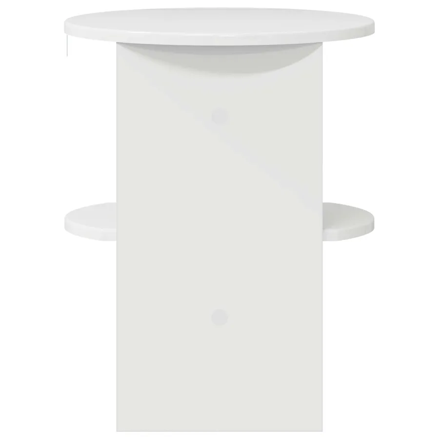 Meuble d'appoint 2 pcs Blanc Brillant Ø40 x 50 cm - 7
