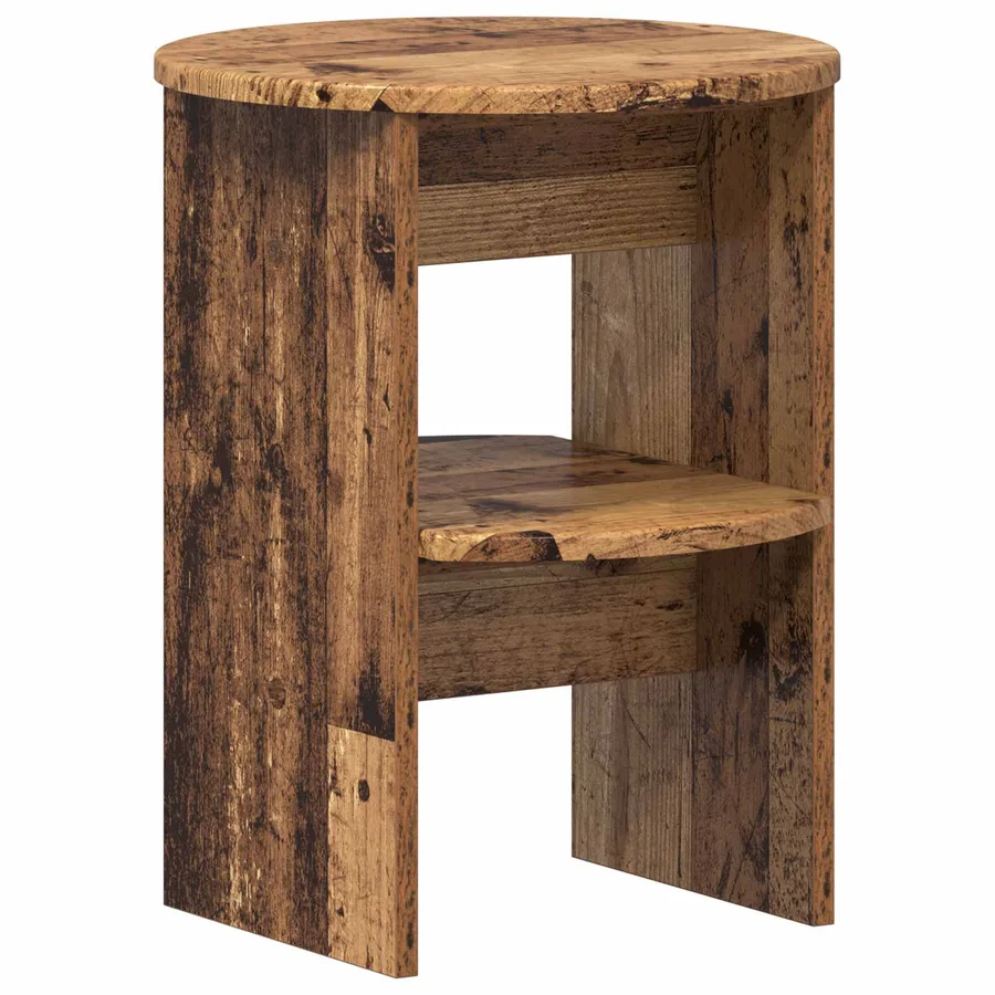 Meuble d'appoint 2 pcs Bois ancien Ø40 x 50 cm - 5