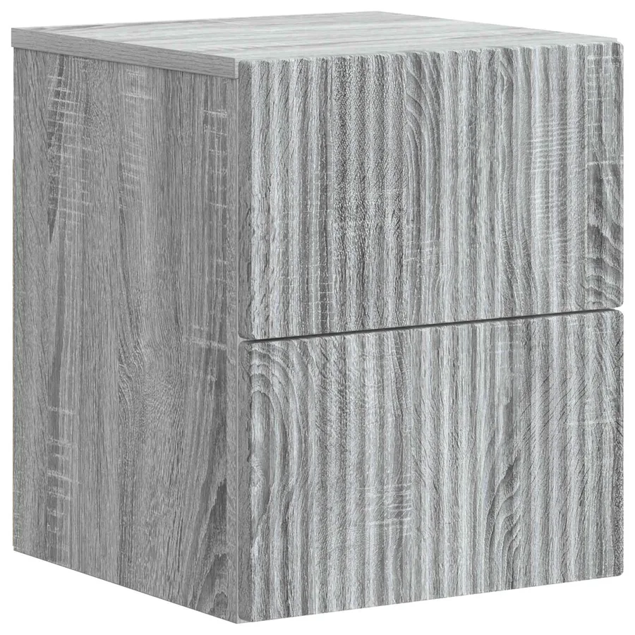 Cabinet de chevet mural Sonoma gris 33 x 34,5 x 40 cm - 2