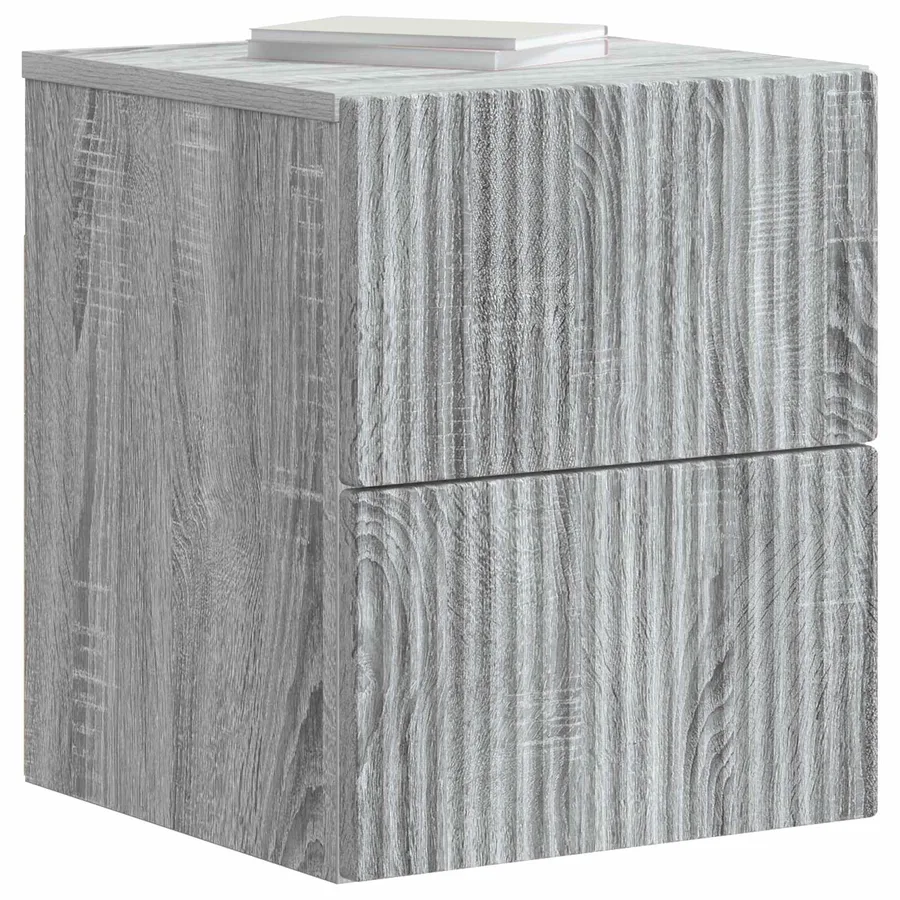 Cabinet de chevet mural Sonoma gris 33 x 34,5 x 40 cm - 3