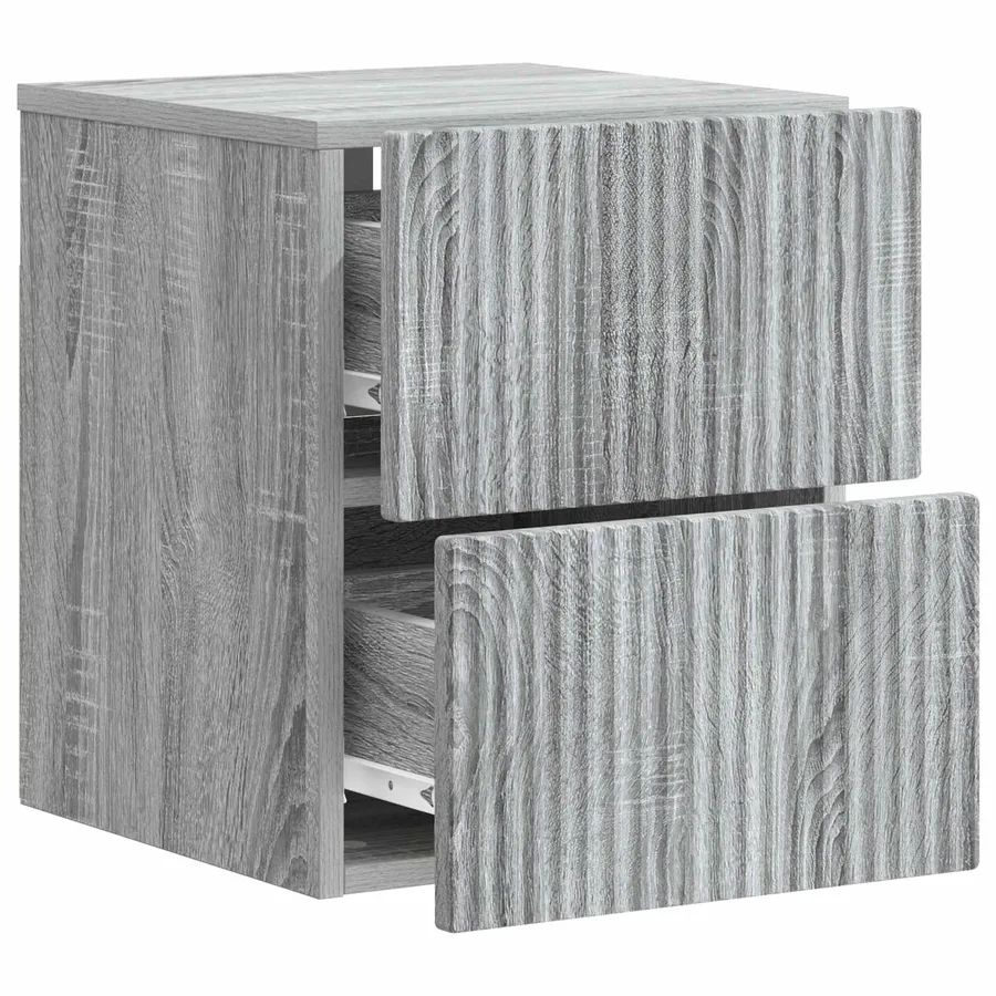 Cabinet de chevet mural Sonoma gris 33 x 34,5 x 40 cm - 4