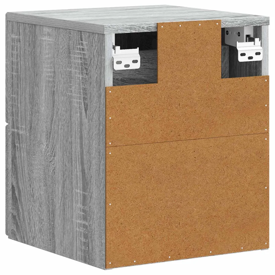 Cabinet de chevet mural Sonoma gris 33 x 34,5 x 40 cm - 7