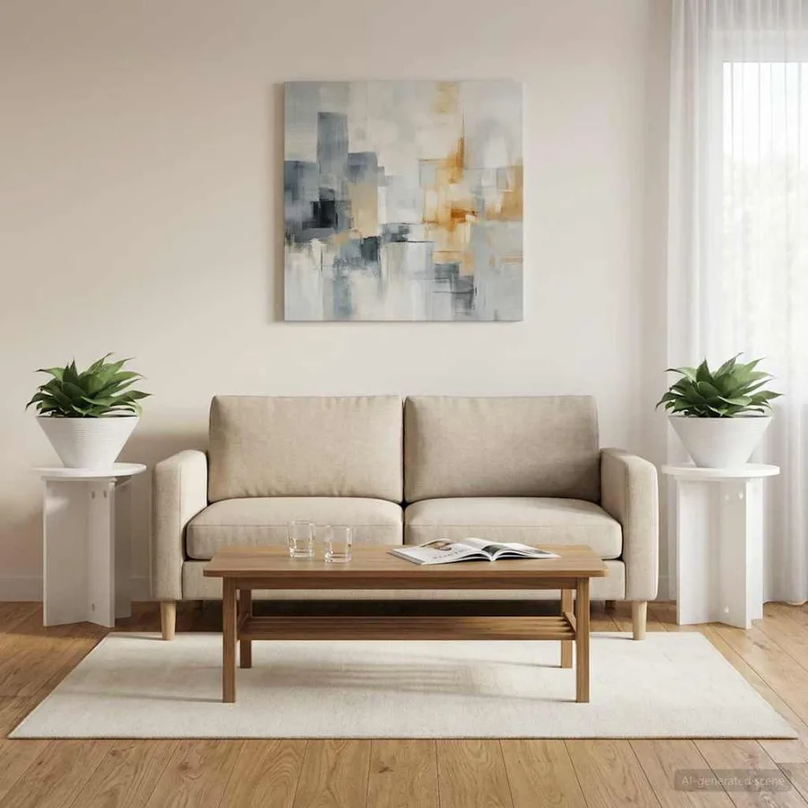 Support de Plante 2 pcs Blanc Ø29,5 x 40 cm Bois d'ingénierie - 4