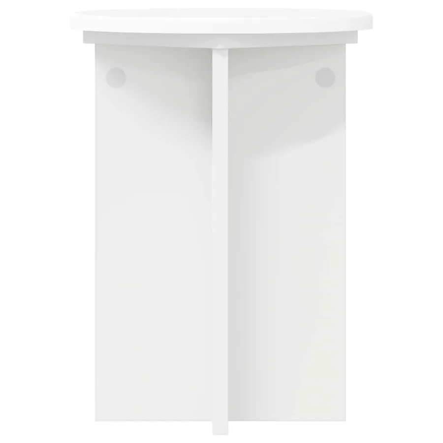 Support de Plante 2 pcs Blanc Ø29,5 x 40 cm Bois d'ingénierie - 6
