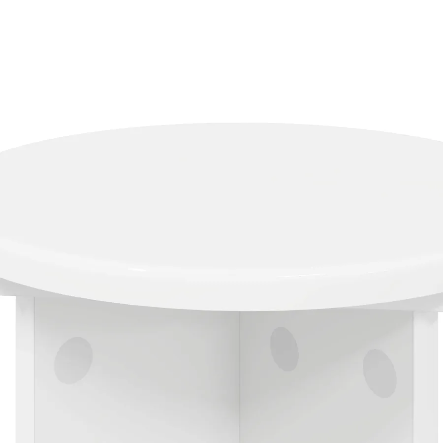 Support de Plante 2 pcs Blanc Ø29,5 x 40 cm Bois d'ingénierie - 9