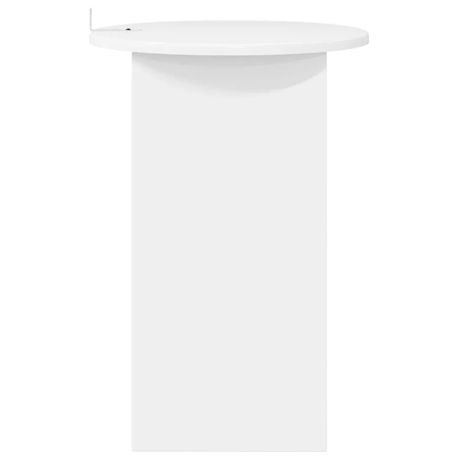 Table d'appoint Blanc brillant Ø 39,5 x 55 cm Bois d'ingénierie - 6