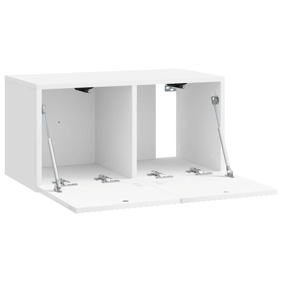 Meuble TV mural Montage mural Blanc brillant 59,5 x 31 x 30 cm - 5