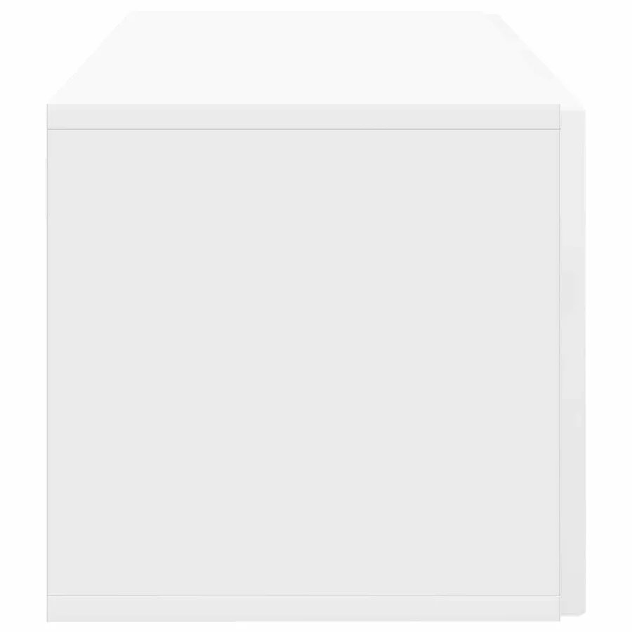 Meuble TV mural Montage mural Blanc brillant 59,5 x 31 x 30 cm - 7