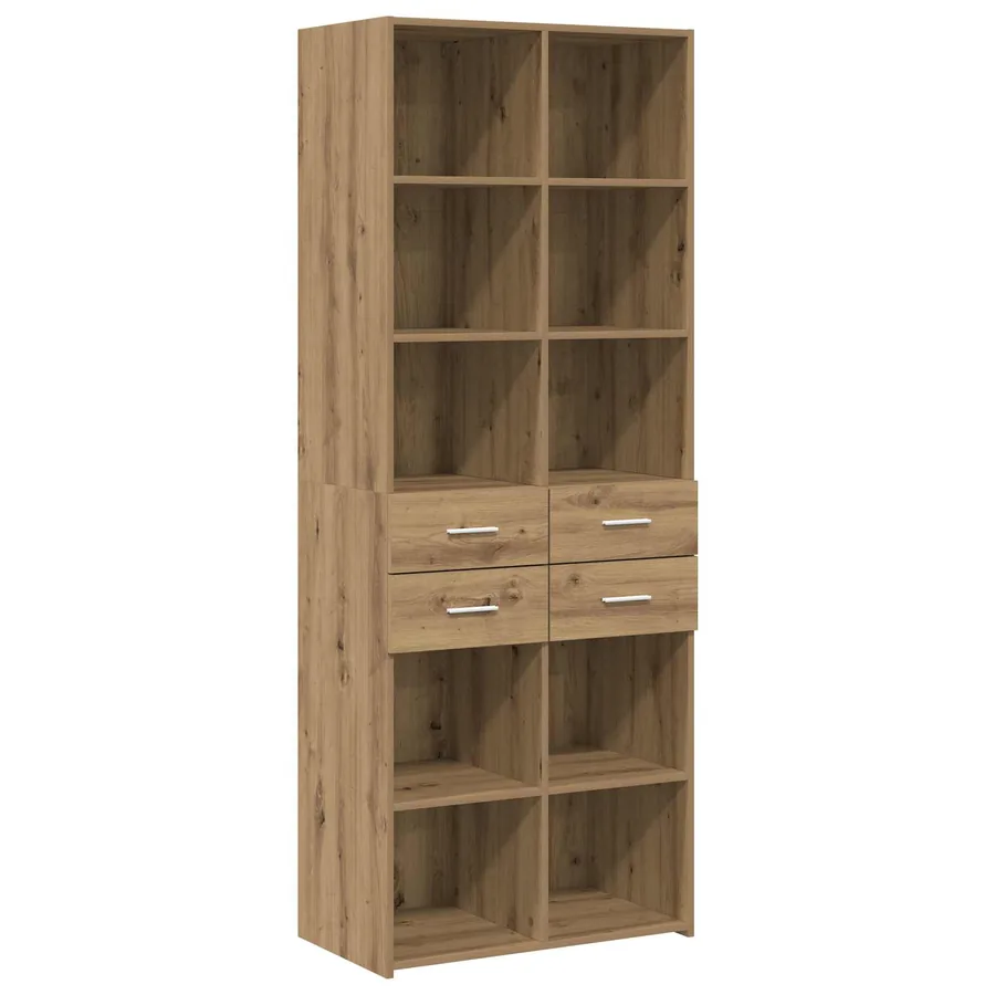 Bibliothèque Chêne artisanal 30 x 42.4 x 185.2 cm