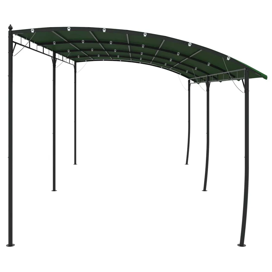 Pavillon 6 x 3 x 2,55 m Vert Acier enduit de poudre et tissu - 3